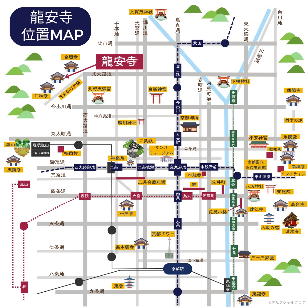 龍安寺位置MAP